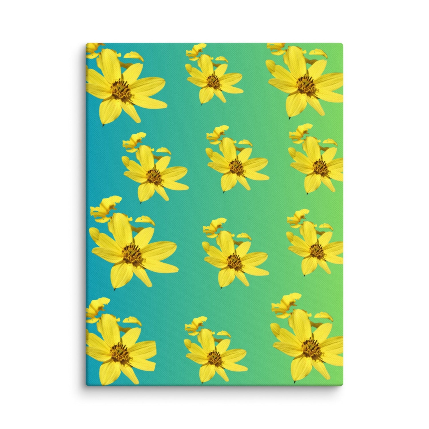 Sunflowers on a bright green background