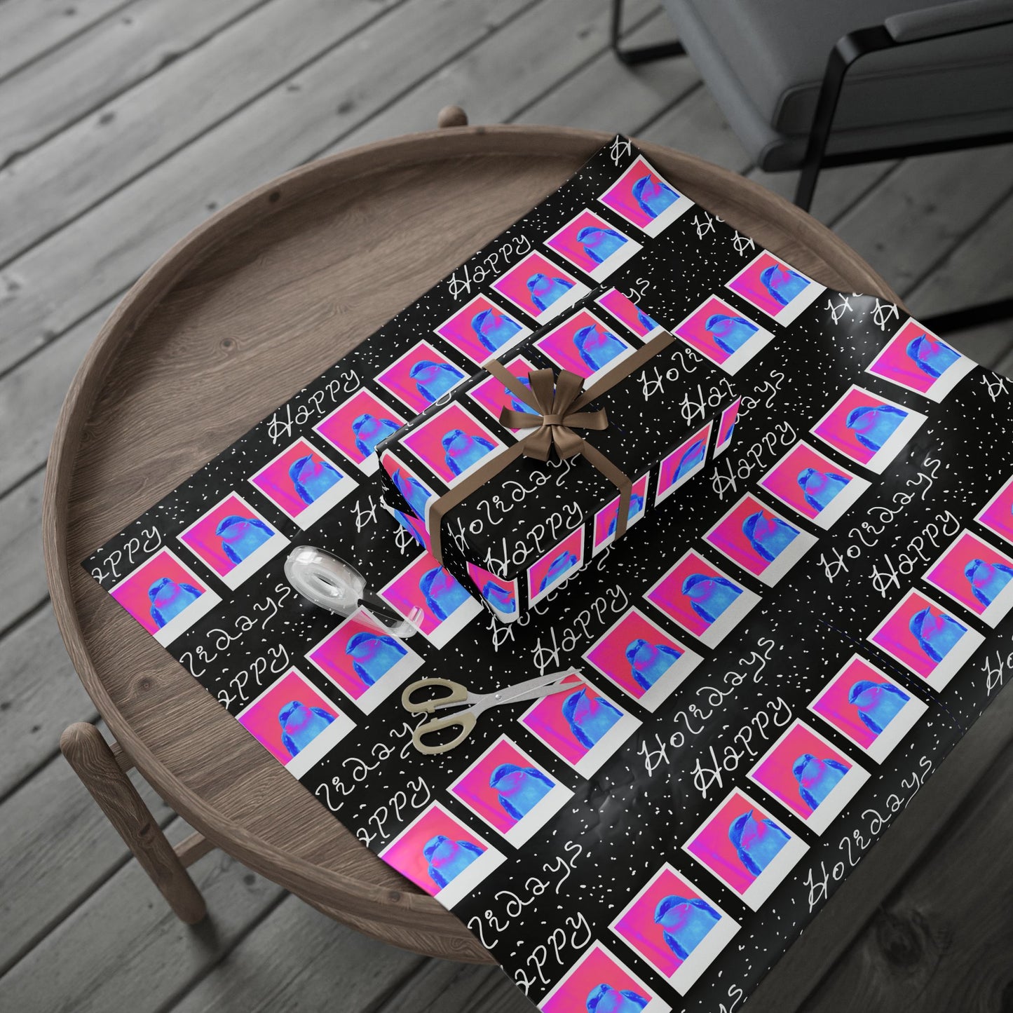 Tony the Tree Swallow Happy Holidays Wrapping Paper