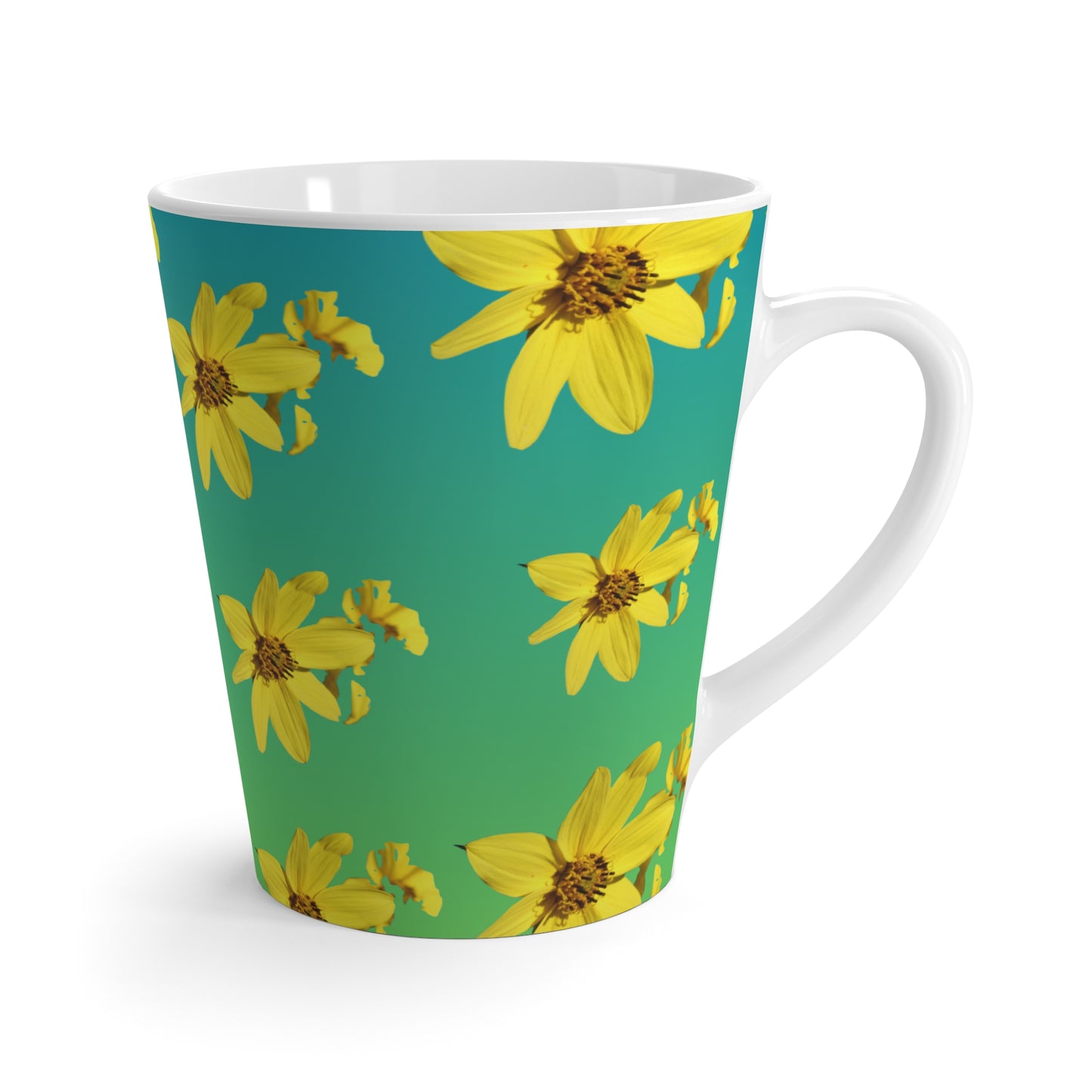 Sunflowers in the Field- Vibrant Latte Mug