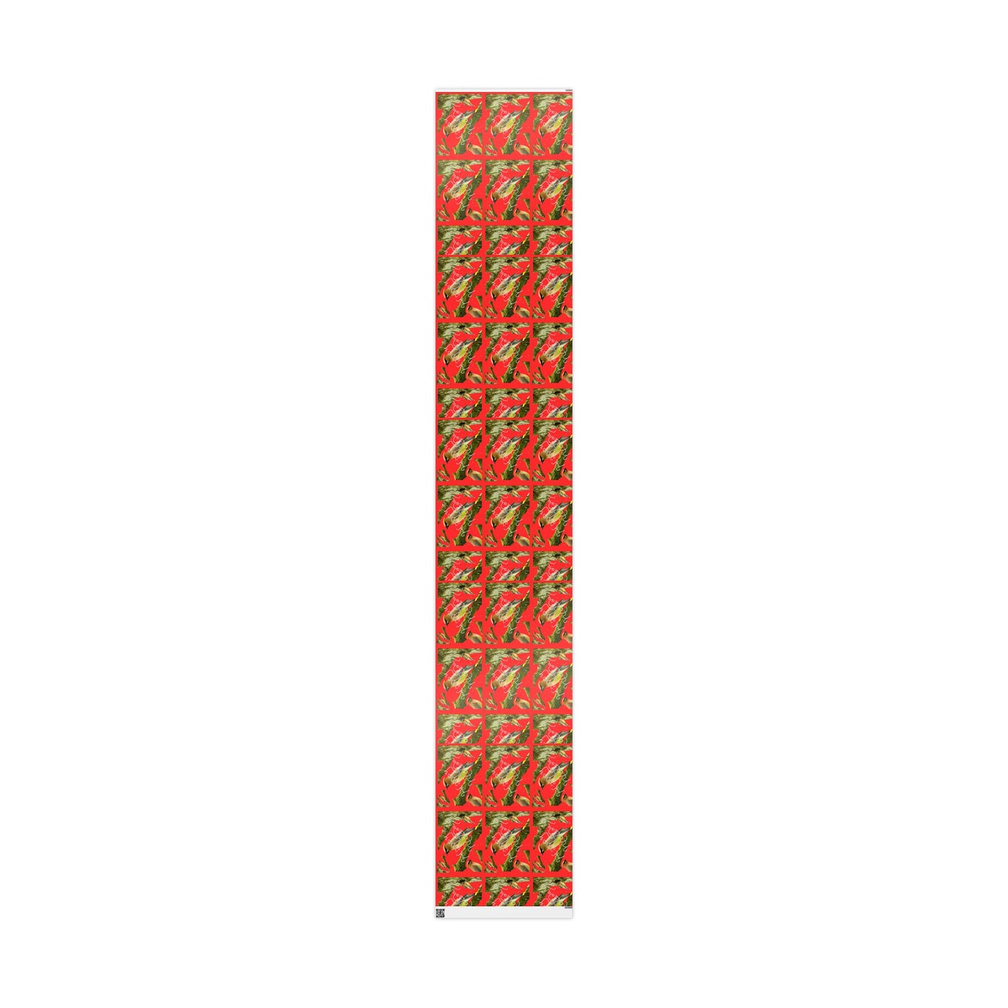 Christmas Cedar Waxwing  Wrapping Paper Roll — Festive Red Holiday Gift Wrap