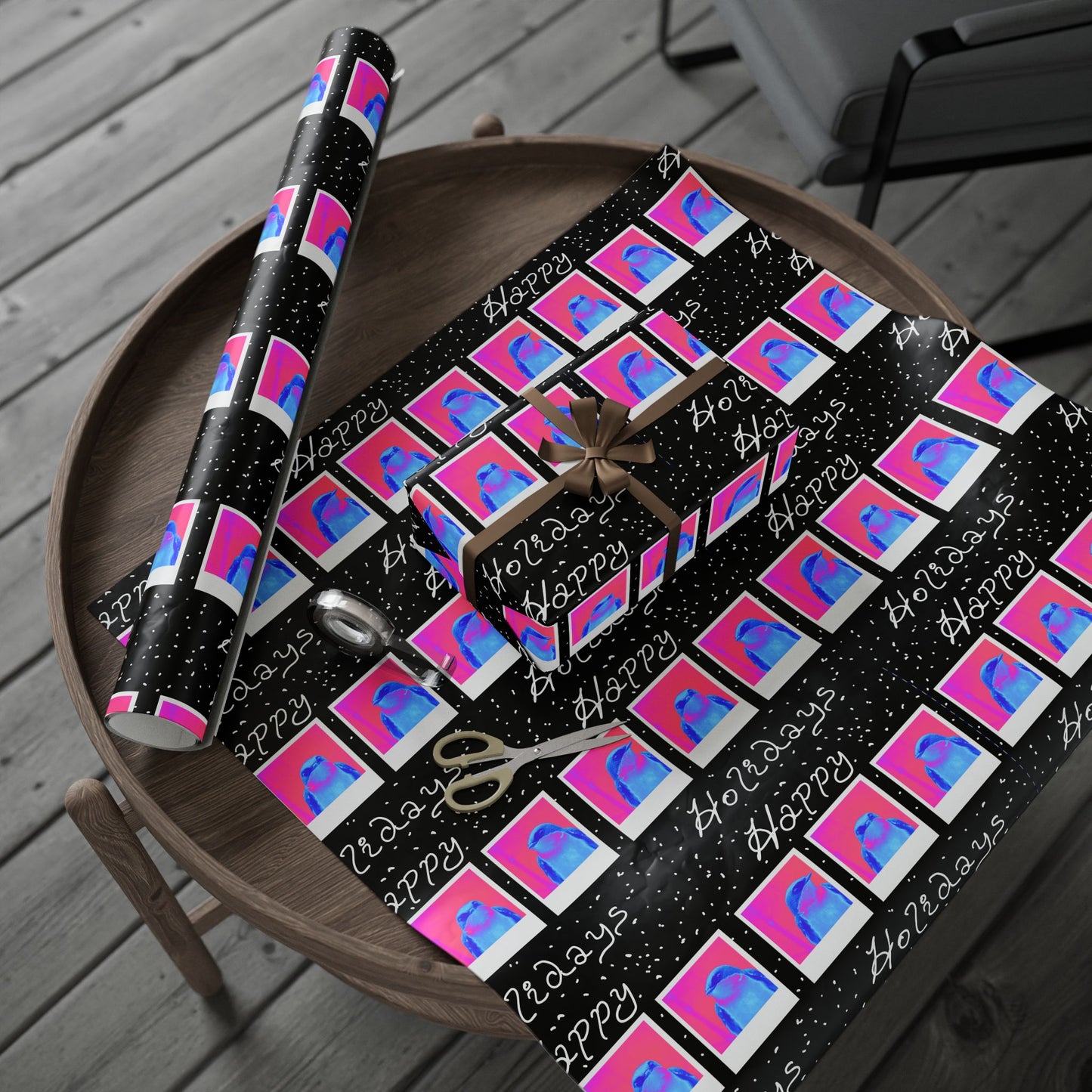 Tony the Tree Swallow Happy Holidays Wrapping Paper