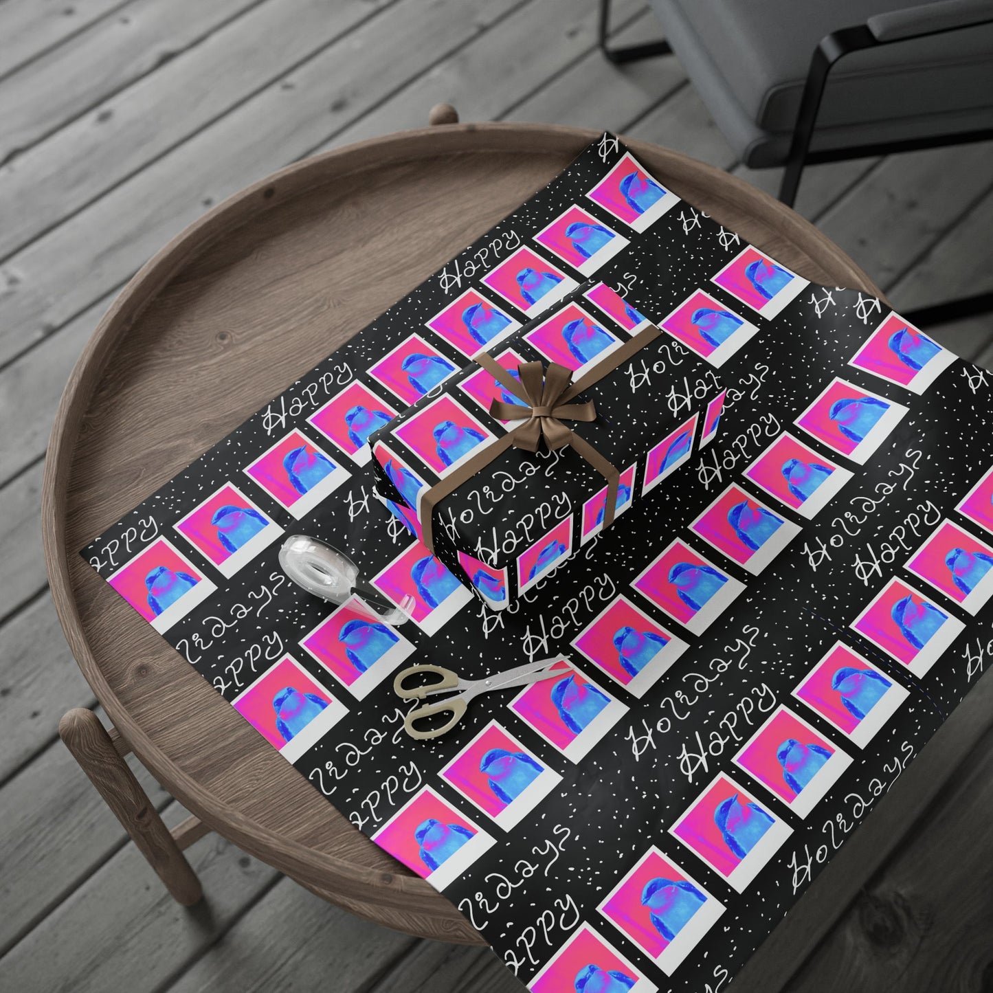 Tony the Tree Swallow Happy Holidays Wrapping Paper