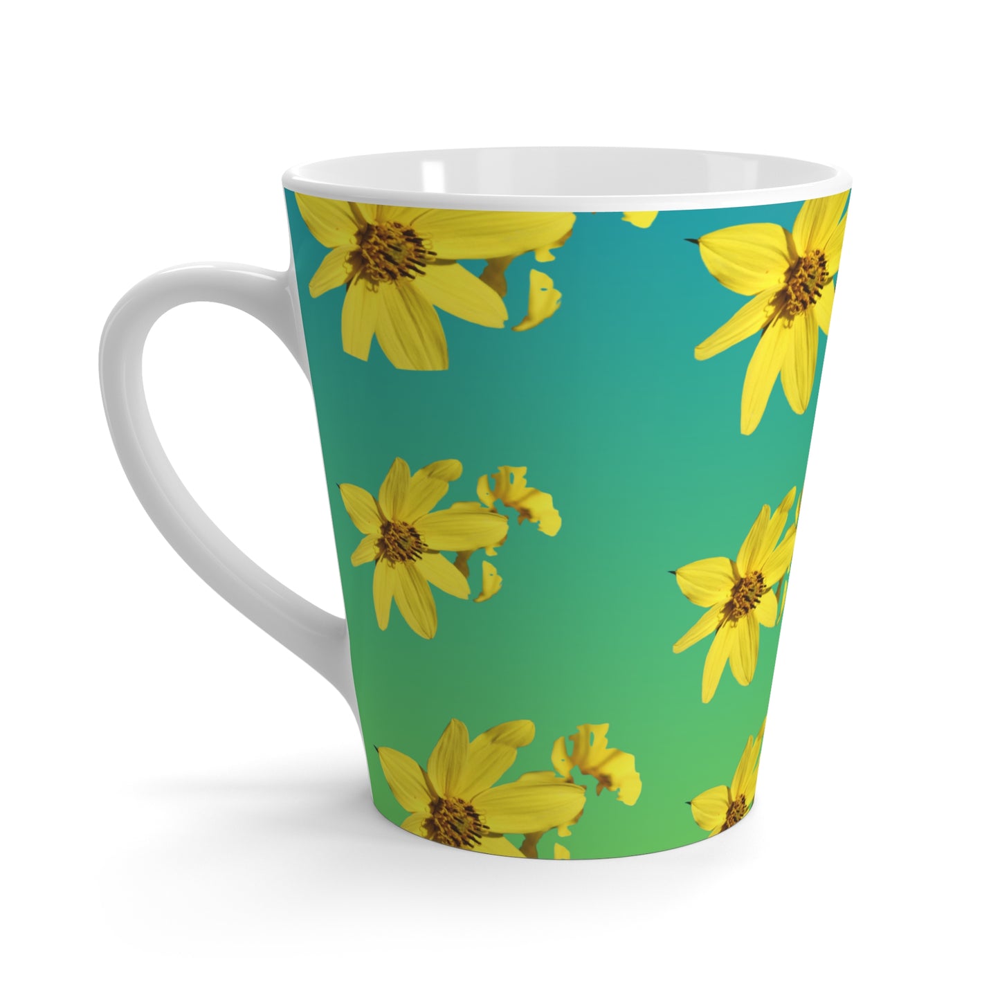 Sunflowers in the Field- Vibrant Latte Mug