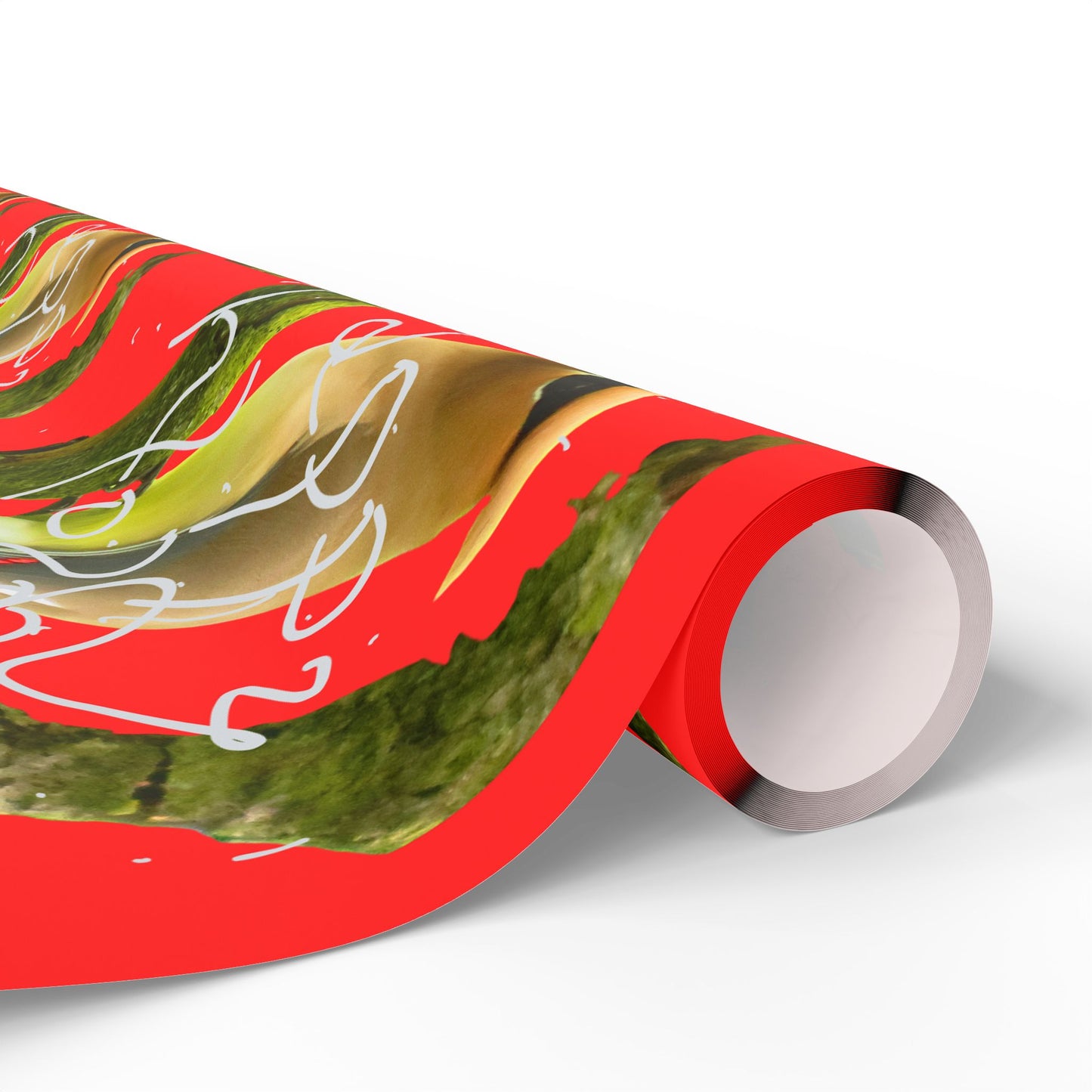 Christmas Cedar Waxwing  Wrapping Paper Roll — Festive Red Holiday Gift Wrap
