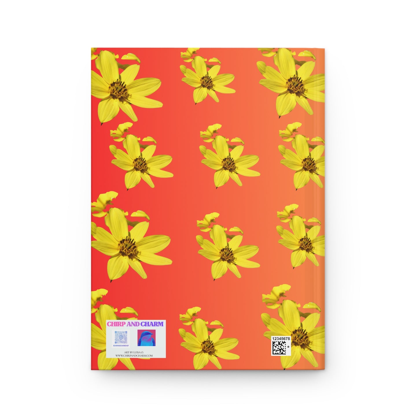 Sunflowers at Sunset Hardcover Journal — Bright Floral Notebook for Notes & Gifts