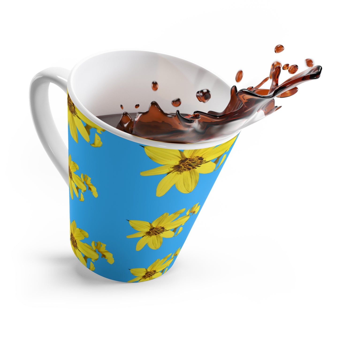 Sunflowers in the Sky-Vibrant Floral Latte Mug
