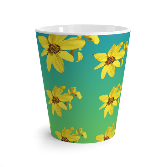 Sunflowers in the Field- Vibrant Latte Mug