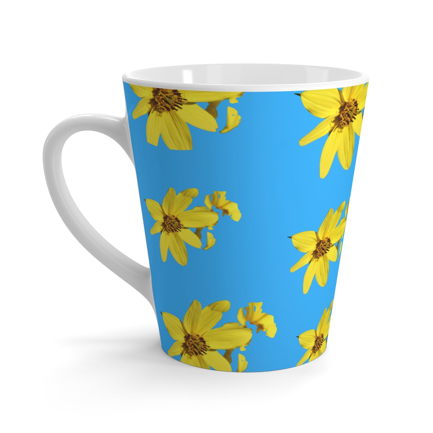 Sunflowers in the Sky-Vibrant Floral Latte Mug