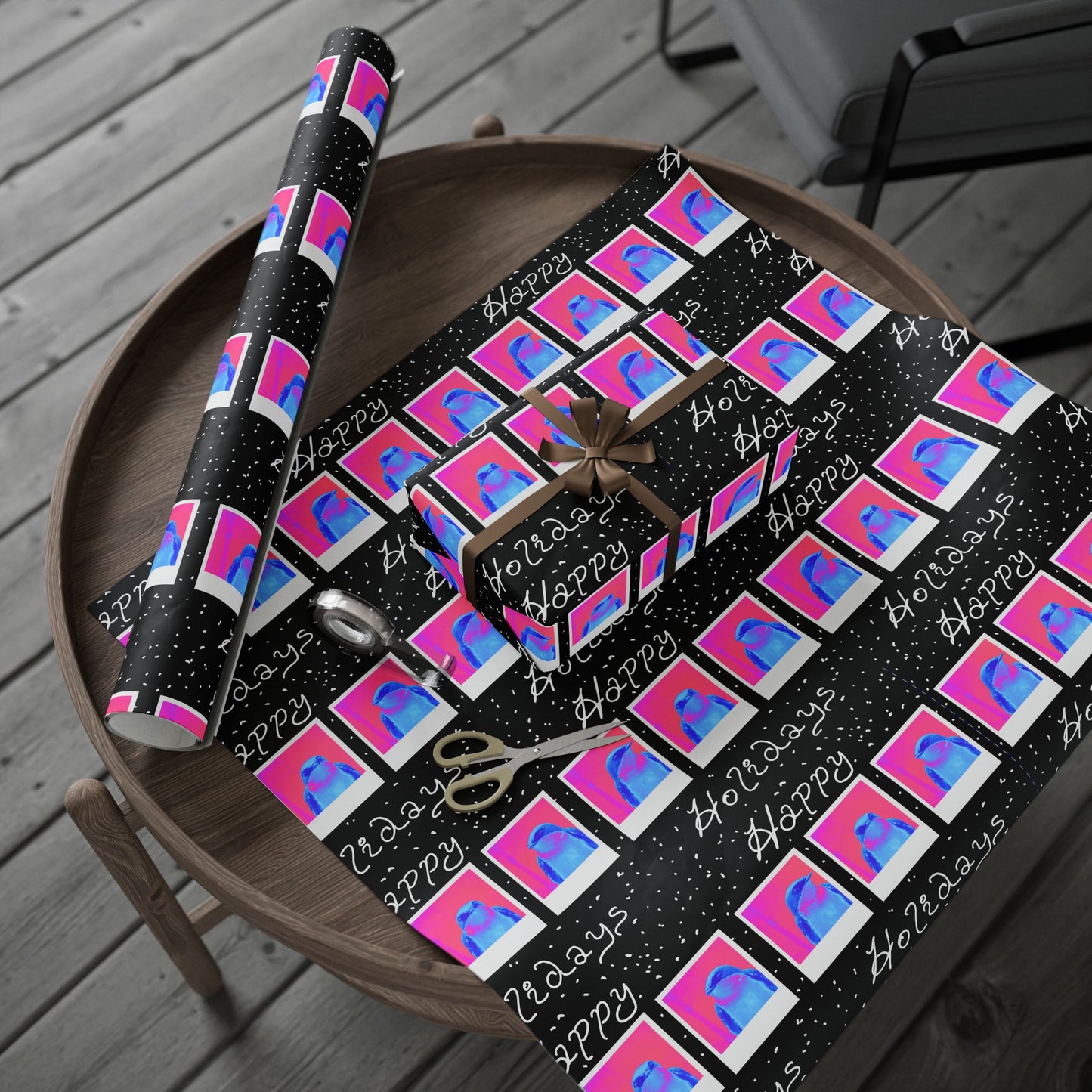 Tony the Tree Swallow Happy Holidays Wrapping Paper