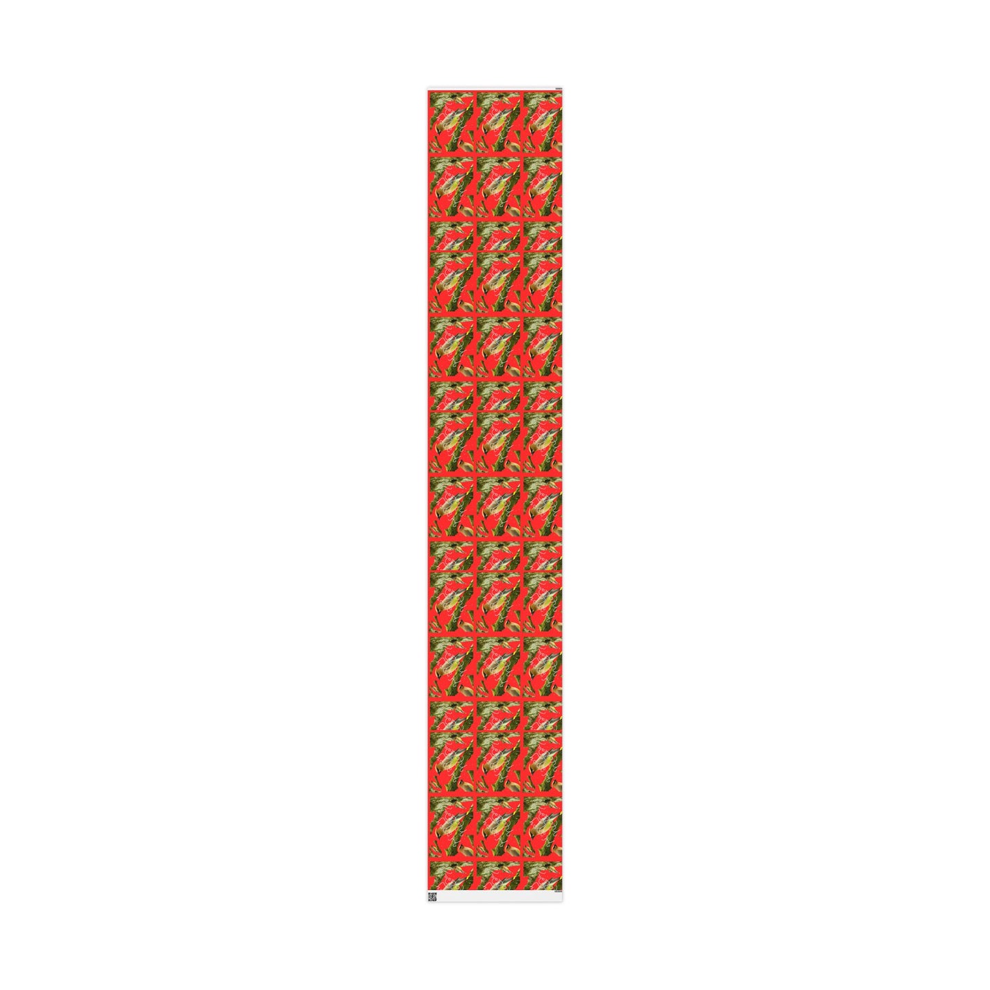 Christmas Cedar Waxwing  Wrapping Paper Roll — Festive Red Holiday Gift Wrap